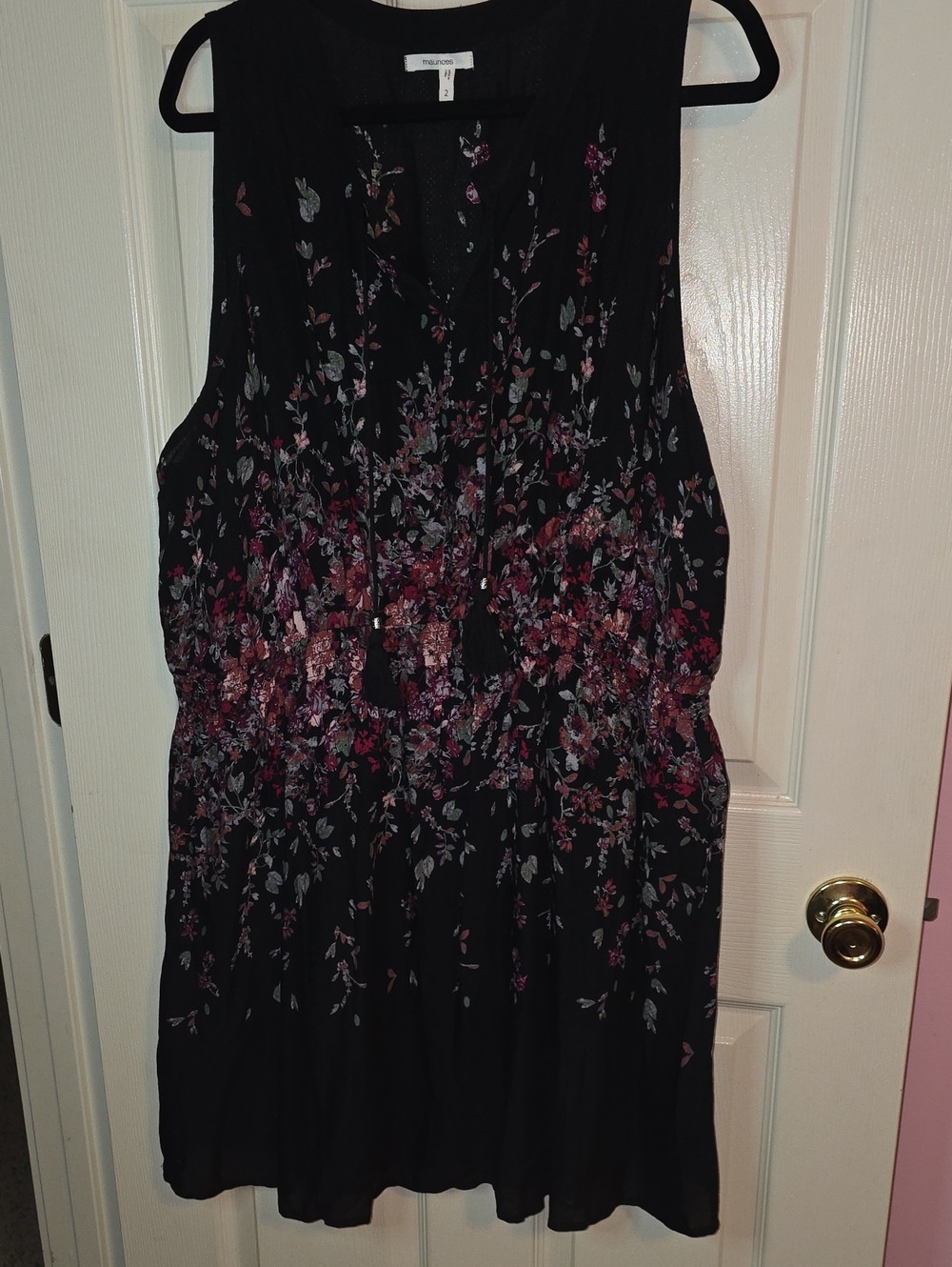 Maurices Black Floral Dress‎